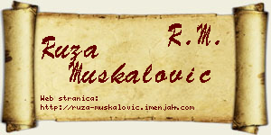 Ruža Muskalović vizit kartica